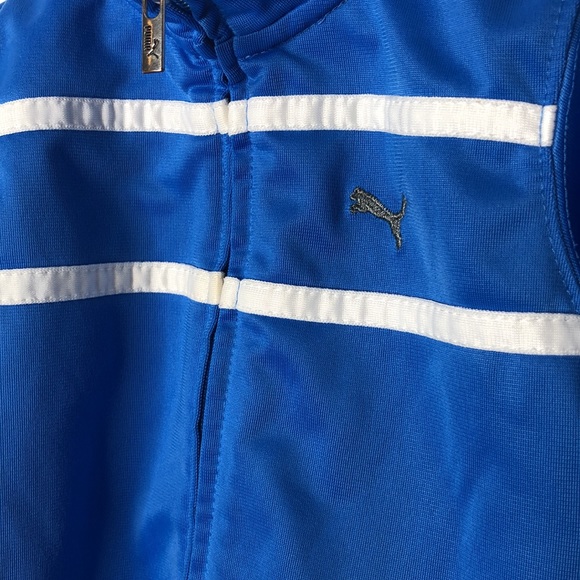 Puma Track Jacket Blue White Zip Up Size 12M - Picture 5 of 8